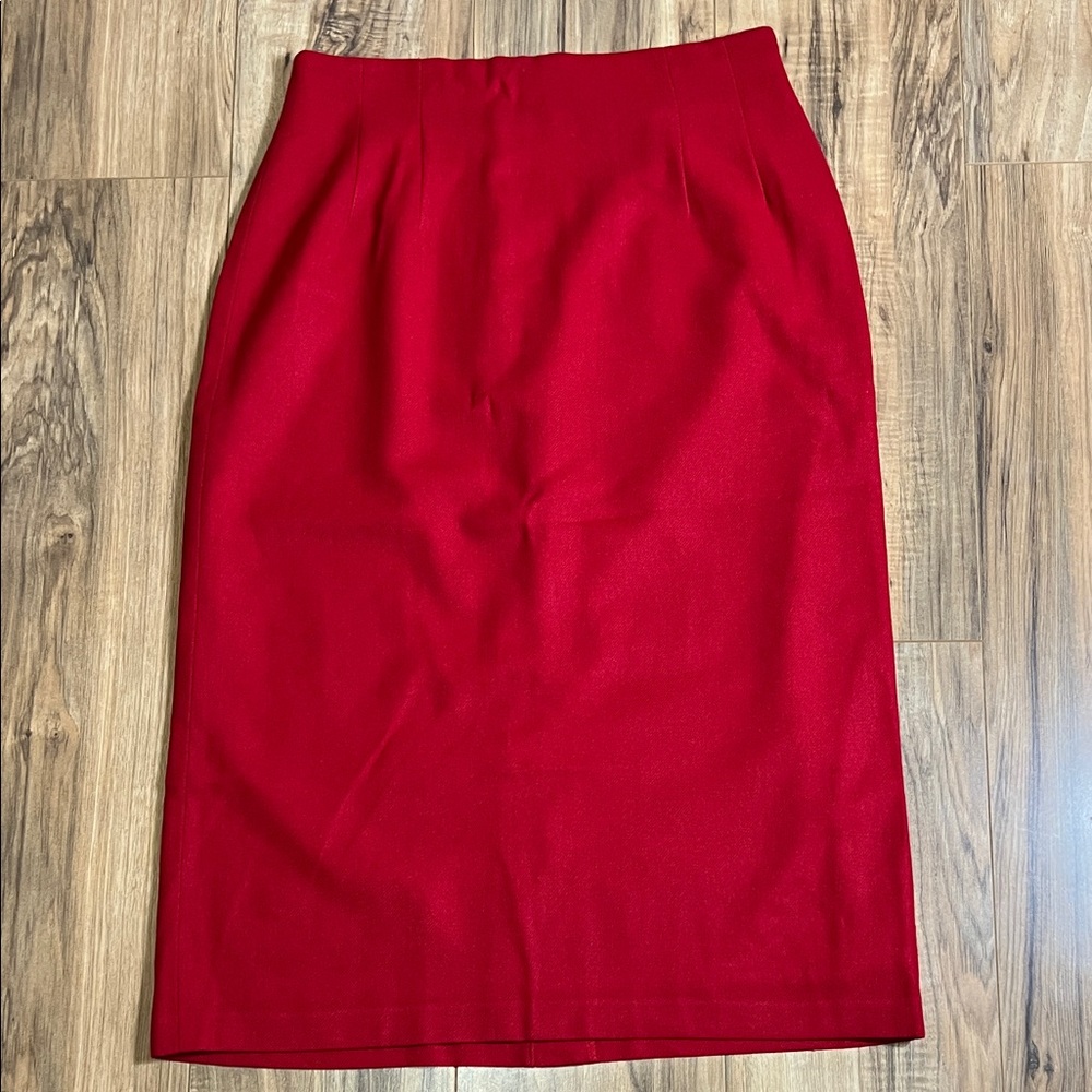 Vintage Savannah  Red Pencil Skirt Sz 14